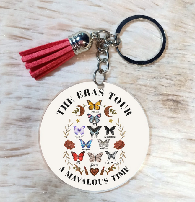 Eras Butterflies 2" keychain