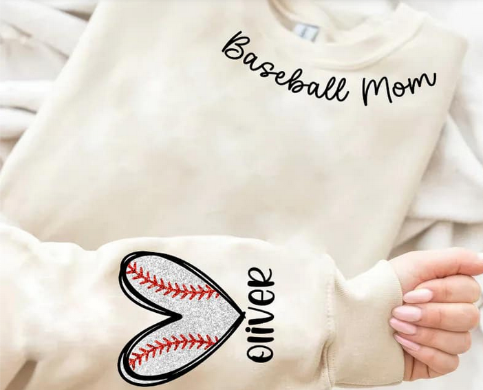 Baseball Mom Crew Neck Sweatshirt