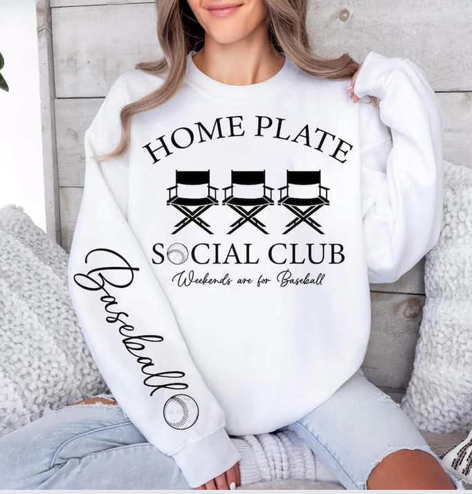 Home plate Social Club Crew Neck Sweatshirt