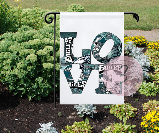 Eagles Love Garden Flag