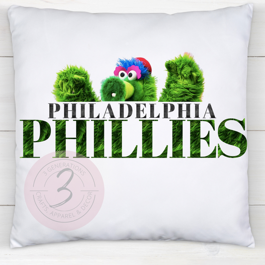 Phanatic Split Phillies 14 by 14 inch pillow