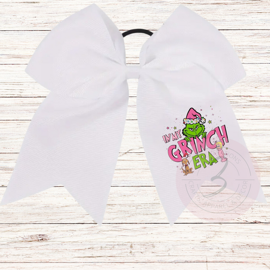 In my Grinch Era Ponytail Bow