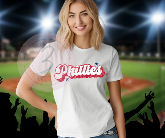 Distressed Phillies Graphic Tee