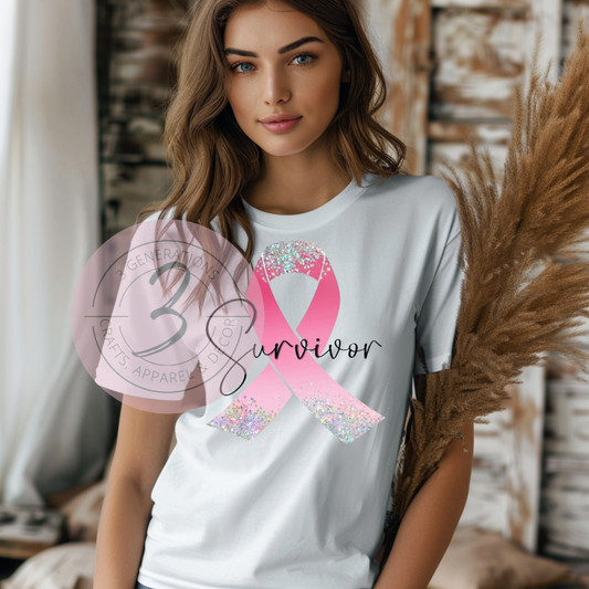 Survior Ribbon Graphic Tee