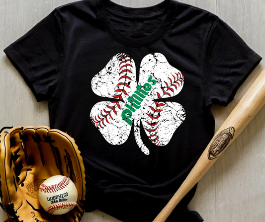 Distressed Phillies Shamrock Graphic Tee