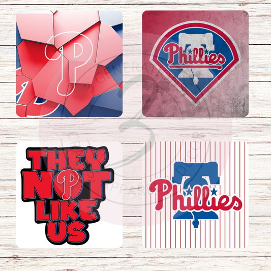 Set of 4 Phillies coasters
