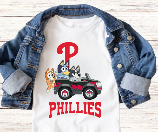 Phillies Bluey Jeep Graphic Tee
