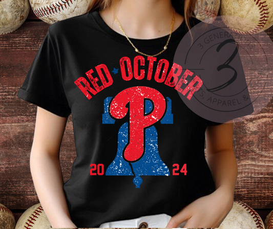 Red October Distressed P Phanatic Graphic Tee