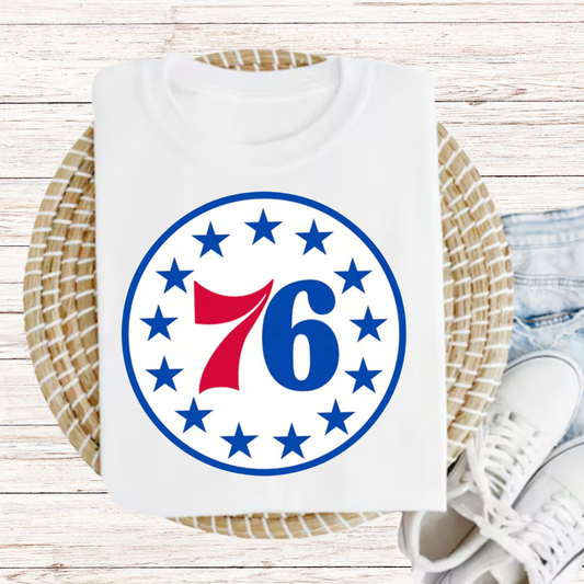 76ers Circle Stars Graphic Tee