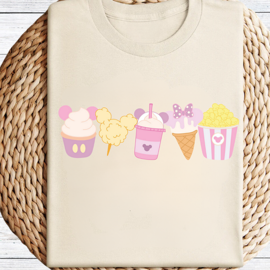 Pastel Disney Snacks Graphic Tee