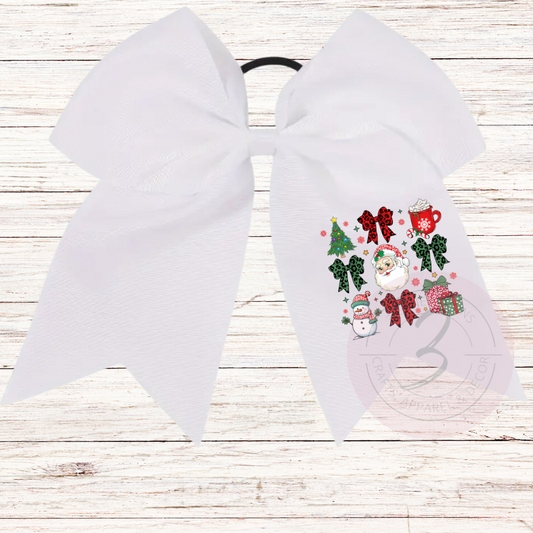 Santa Coquette Ponytail Bow