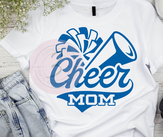 Cheer Mom Pom Pom Graphic Tee