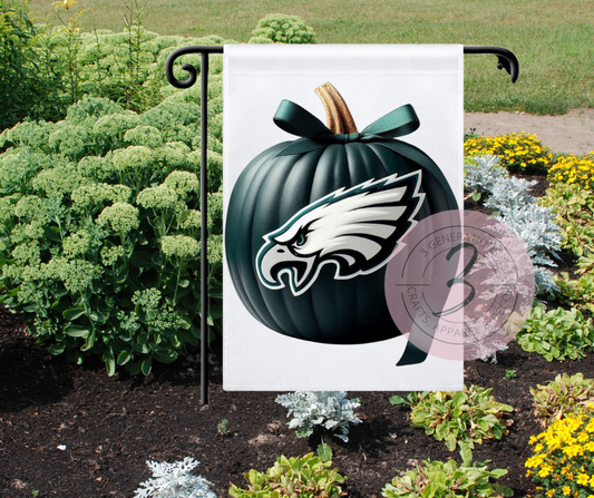 Eagles Pumpkin Garden Flag