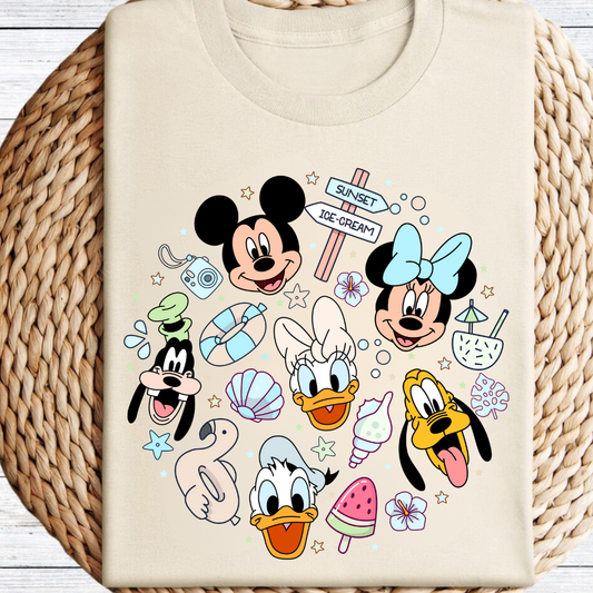 Mickey & Friends Beachy Graphic Tee
