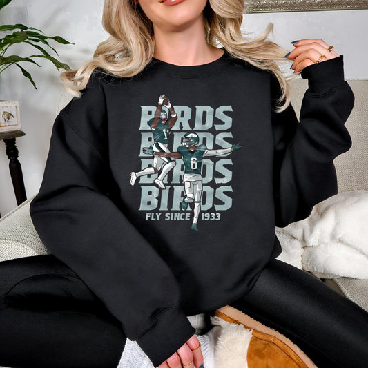 Birds Birds Birds Fly Crew Neck