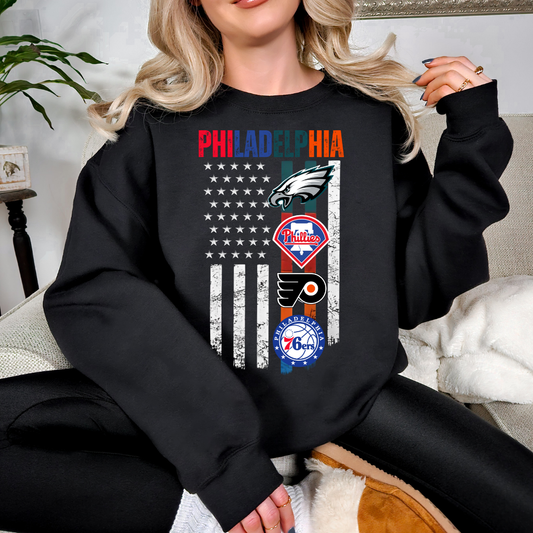 Philadelphia Teams Flag Crew Neck