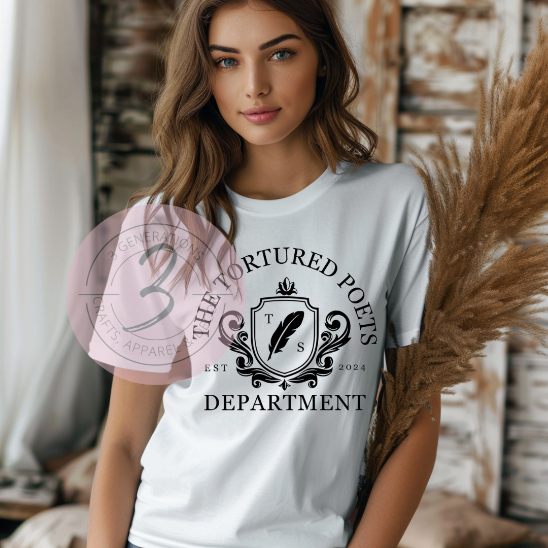 Tortured Poets Monochromatic Graphic Tee