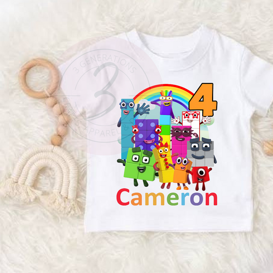 Numberblock Birthday graphic tee