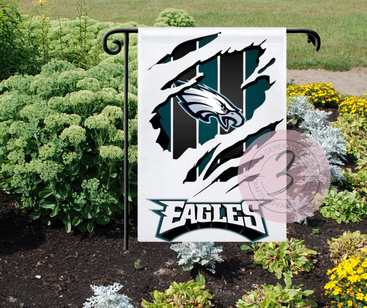 Eagles Bust Through Garden Flag