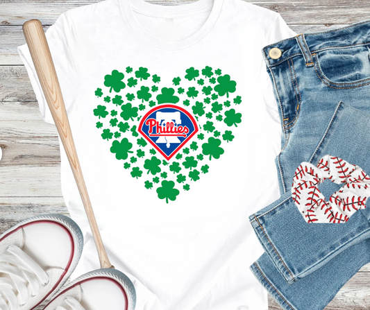 Phillies Shamrock Heart Graphic Tee