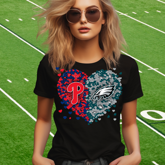 Eagles/Phillies Heart Graphic Tee