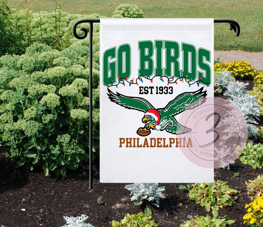 Go Birds Christmas Garden Flag