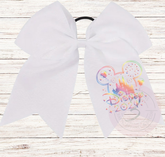 Pastel Disney Ponytail Bow