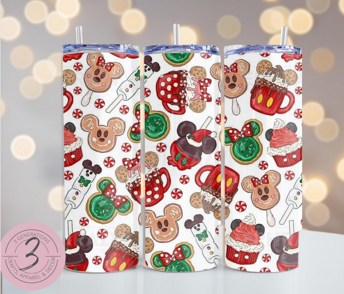 Christmas Disney Snacks Tumbler
