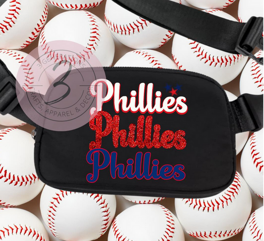 Phillies Glitter Adjustable Belt Bag