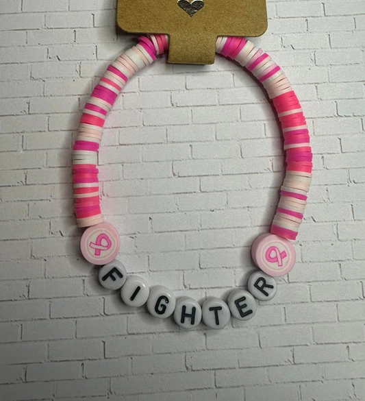 Fighter Pink Clay Beads Bracelet
