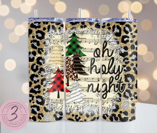 Oh Holy Night Leopard Tumbler