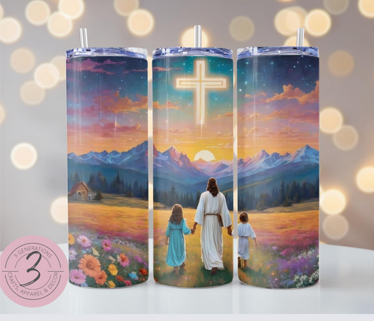 Jesus skyline Tumbler