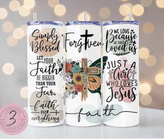 Just a girl who loves Jesus Tumbler