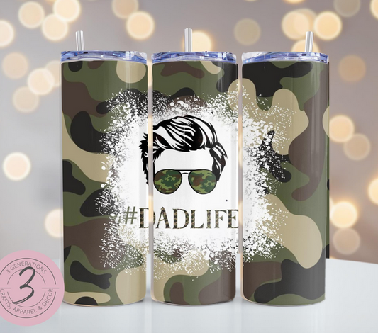 #dadlife camo Tumbler