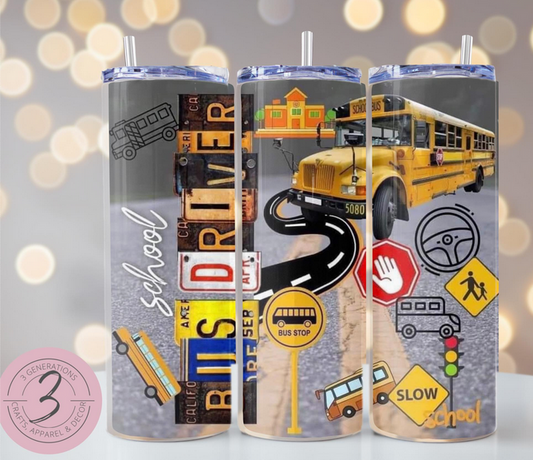 School bus driver tumbler