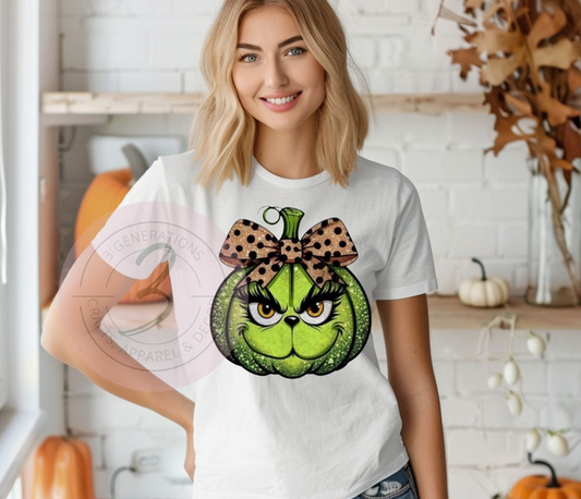 Grinch Pumpkin Graphic Tee