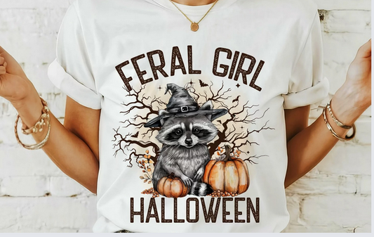 Feral Girl Halloween Graphic Tee