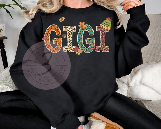 Fall themed Name Sweatshirt