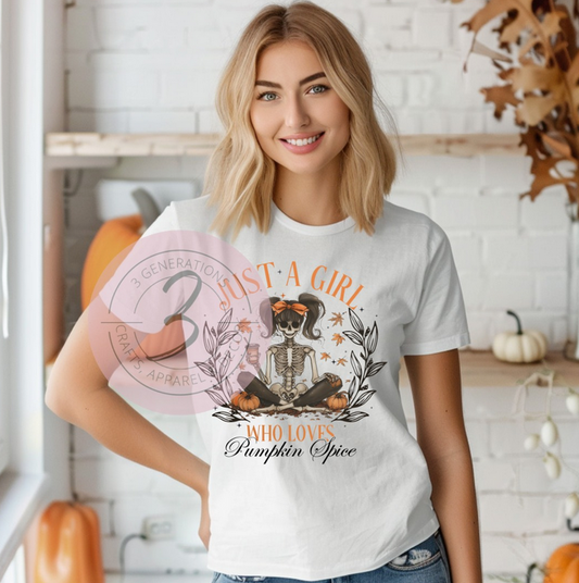 Just a Girl Who Loves Pumpkin Spice Graphic Tee