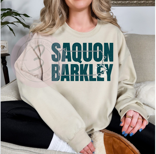 Saquon Barkley PA silhouette Crew Neck Sweatshirt