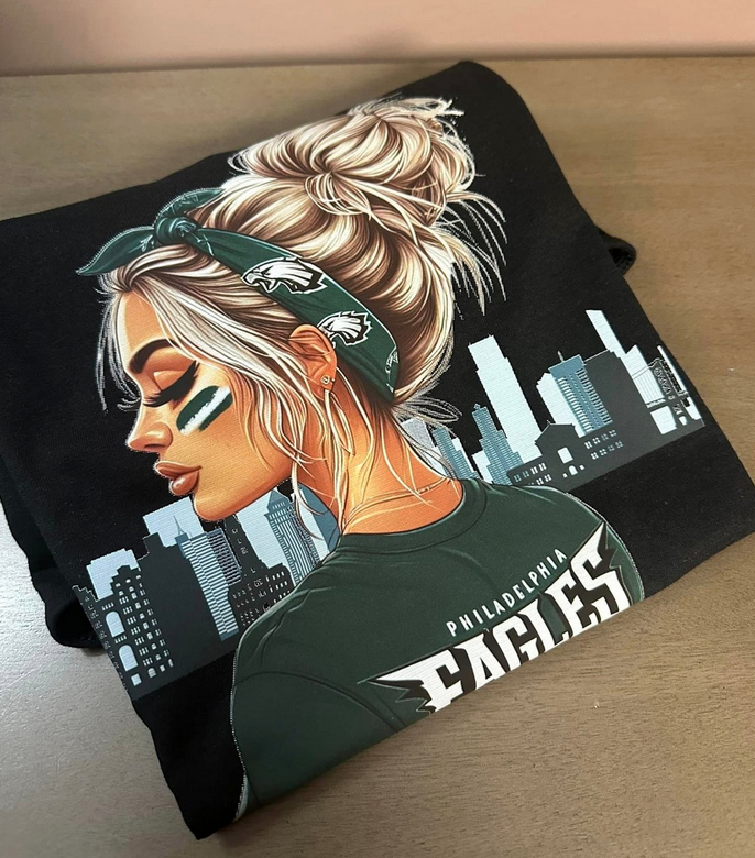 Eagles Girl Skyline Graphic Tee
