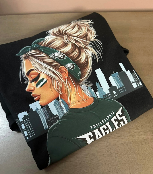 Eagles Girl Skyline Graphic Tee
