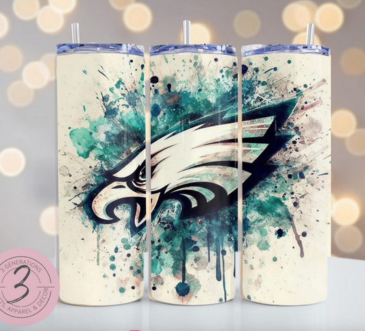 Eagles Splatter Tumbler