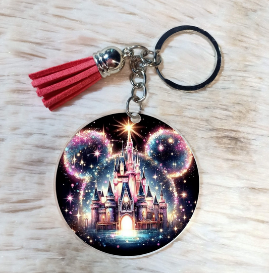 2" Disney Castle skyline keychain