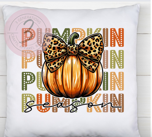 Pumpkin Season 14 by 14 inch pillow