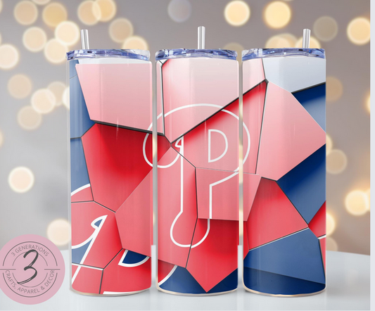 Phillies Shattered Tumbler
