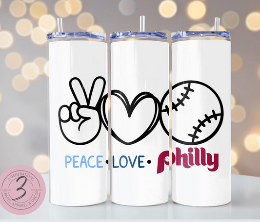 Peace Love Philly Tumbler