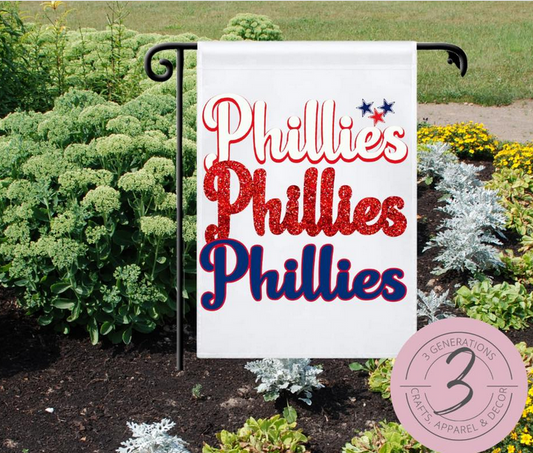 Phillies Glitter Garden Flag