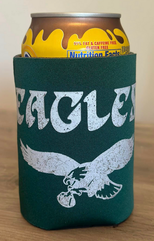 Distressed White Eagles 12oz Drink Coozie