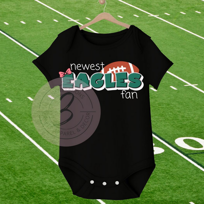 Littlest and Cutest Eagles fans Graphic Tee (multiple designs)